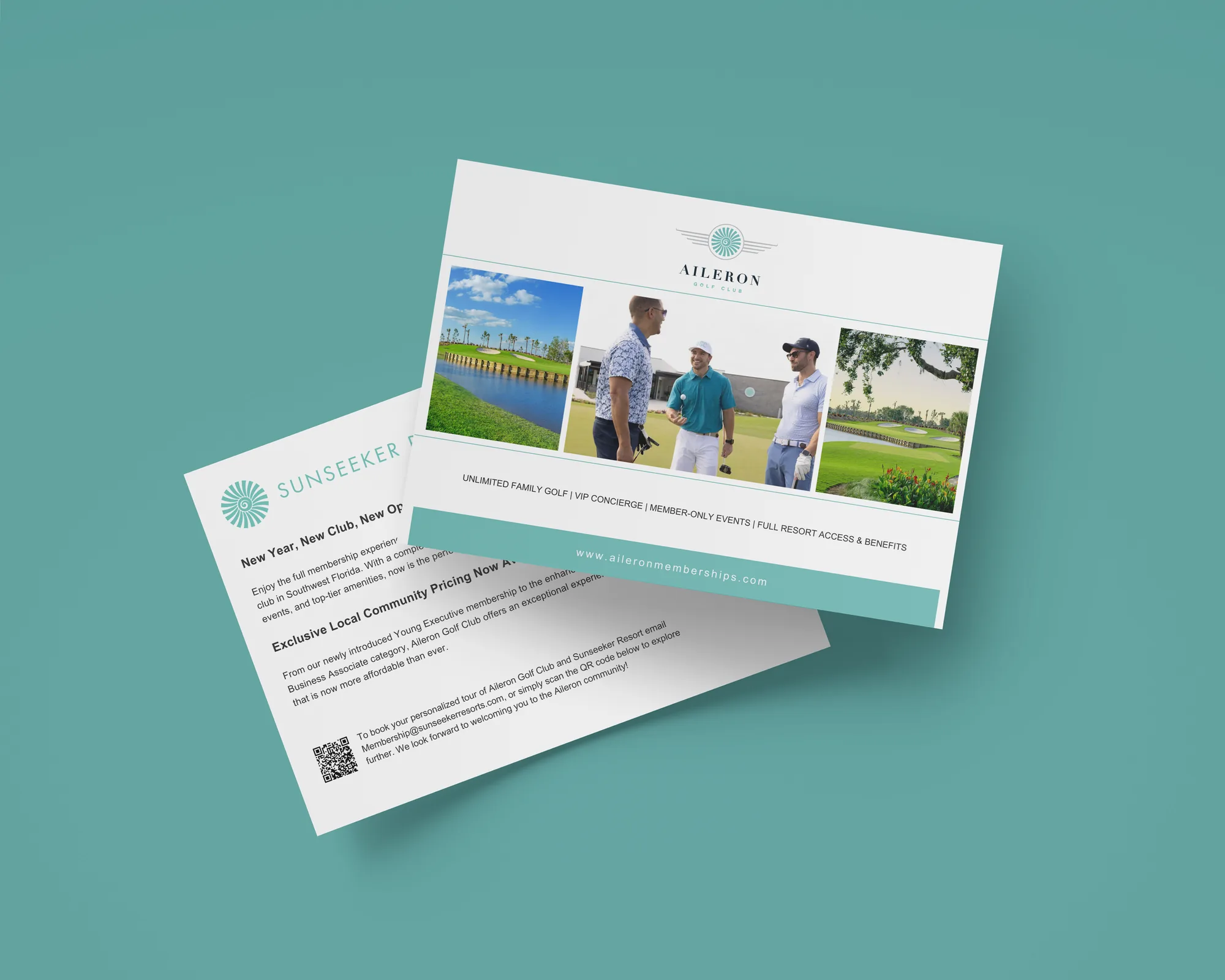 Aileron Golf Club Postcard Mockup
